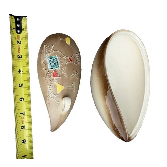 Wales Vintage Display Bar Ware Made in Japan Whimsy Cognac Picnic Scene Freeform - Picture 4 of 14